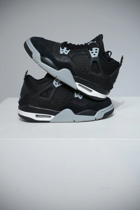 Jordan 4 Black Canvas GS (Taille 36)
